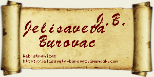 Jelisaveta Burovac vizit kartica